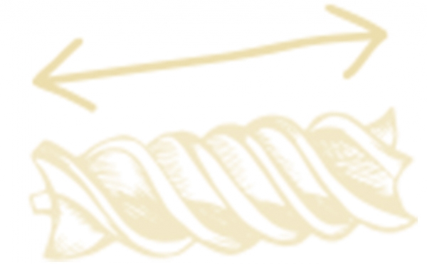 Does pasta change its size while cooking?